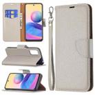 For Xiaomi Poco M3 Pro / Redmi Note 10 5G Litchi Texture Pure Color Horizontal Flip Leather Case with Holder & Card Slots & Wallet & Lanyard(Grey) - 1