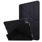 For iPad Pro 11 2022 / 2021 TPU Horizontal Deformation Flip Leather Tablet Case with Holder(Black) - 1