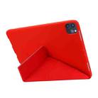 For iPad Pro 11 2022 / 2021 TPU Horizontal Deformation Flip Leather Tablet Case with Holder(Red) - 3