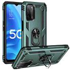 For OPPO A55 5G Shockproof TPU + PC Protective Case with 360 Degree Rotating Holder(Green) - 1