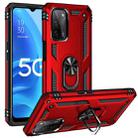 For OPPO A55 5G Shockproof TPU + PC Protective Case with 360 Degree Rotating Holder(Red) - 1
