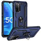 For OPPO A55 5G Shockproof TPU + PC Protective Case with 360 Degree Rotating Holder(Blue) - 1