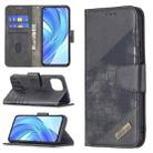 For Xiaomi Mi 11 Lite Matching Color Crocodile Texture Horizontal Flip PU Leather Case with Wallet & Holder & Card Slots(Black) - 1