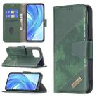 For Xiaomi Mi 11 Lite Matching Color Crocodile Texture Horizontal Flip PU Leather Case with Wallet & Holder & Card Slots(Green) - 1