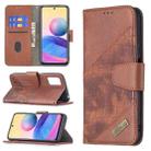 For Xiaomi Poco M3 Pro / Redmi Note 10 5G Matching Color Crocodile Texture Horizontal Flip PU Leather Case with Wallet & Holder & Card Slots(Brown) - 1