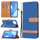 For Xiaomi Mi 11 Lite Color Matching Denim Texture Horizontal Flip Leather Case with Holder & Card Slots & Wallet & Lanyard(Royal Blue) - 1