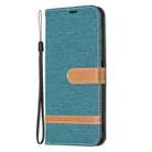 For Xiaomi Mi 11 Lite Color Matching Denim Texture Horizontal Flip Leather Case with Holder & Card Slots & Wallet & Lanyard(Green) - 2