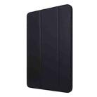 For iPad Pro 11 2022 / 2021 3-folding Horizontal Flip PU Leather + Honeycomb TPU Shockproof Tablet Case with Holder(Black) - 2