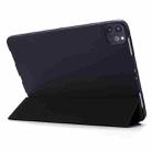 For iPad Pro 11 2022 / 2021 3-folding Horizontal Flip PU Leather + Honeycomb TPU Shockproof Tablet Case with Holder(Black) - 5