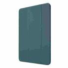 For iPad Pro 11 2022 / 2021 3-folding Horizontal Flip PU Leather + Honeycomb TPU Shockproof Tablet Case with Holder(Dark Green) - 2