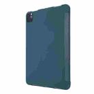 For iPad Pro 11 2022 / 2021 3-folding Horizontal Flip PU Leather + Honeycomb TPU Shockproof Tablet Case with Holder(Dark Green) - 3
