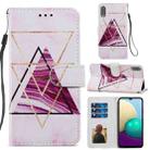 For Samsung Galaxy A02 EU Version Painted Pattern Horizontal Flip Leather Case with Holder & Card Slots & Photo Frame(Three-color Marble) - 1