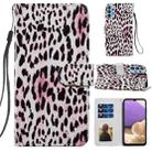 For Samsung Galaxy A32 4G Painted Pattern Horizontal Flip Leather Case with Holder & Card Slots & Photo Frame(Leopard) - 1