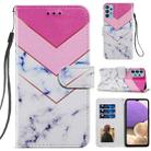 For Samsung Galaxy A32 4G Painted Pattern Horizontal Flip Leather Case with Holder & Card Slots & Photo Frame(Smoke Marble) - 1