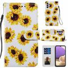 For Samsung Galaxy A32 5G Painted Pattern Horizontal Flip Leather Case with Holder & Card Slots & Photo Frame(Sunflower) - 1