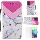 For Samsung Galaxy A51 Painted Pattern Horizontal Flip Leather Case with Holder & Card Slots & Photo Frame(Smoke Marble) - 1