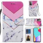 For Samsung Galaxy A52 5G / 4G Painted Pattern Horizontal Flip Leather Case with Holder & Card Slots & Photo Frame(Smoke Marble) - 1