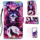 For Samsung Galaxy S20+ Painted Pattern Horizontal Flip Leather Case with Holder & Card Slots & Photo Frame(Wolf Totem) - 1