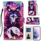 For Samsung Galaxy S21 5G Painted Pattern Horizontal Flip Leather Case with Holder & Card Slots & Photo Frame(Wolf Totem) - 1