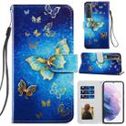 For Samsung Galaxy S21 5G Painted Pattern Horizontal Flip Leather Case with Holder & Card Slots & Photo Frame(Phnom Penh Butterfly) - 1