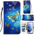 For Samsung Galaxy S21 FE 5G Painted Pattern Horizontal Flip Leather Case with Holder & Card Slots & Photo Frame(Phnom Penh Butterfly) - 1