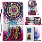 For Samsung Galaxy S21+ 5G Painted Pattern Horizontal Flip Leather Case with Holder & Card Slots & Photo Frame(Dreamcatcher) - 1