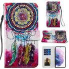 For Samsung Galaxy S21 Ultra 5G Painted Pattern Horizontal Flip Leather Case with Holder & Card Slots & Photo Frame(Dreamcatcher) - 1