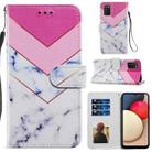 For Samsung Galaxy A02s EU Version Painted Pattern Horizontal Flip Leather Case with Holder & Card Slots & Photo Frame(Smoke Marble) - 1