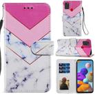 For Samsung Galaxy A21s Painted Pattern Horizontal Flip Leather Case with Holder & Card Slots & Photo Frame(Smoke Marble) - 1