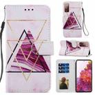 For Samsung Galaxy S20 FE Painted Pattern Horizontal Flip Leather Case with Holder & Card Slots & Photo Frame(Three-color Marble) - 1
