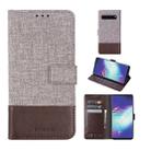 For Galaxy S10 5G MUXMA MX102 Horizontal Flip Canvas Leather Case with Stand & Card Slot & Wallet Function(Brown) - 1