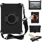 For Amazon Kindle Fire HD 8 2020 Spider King EVA Protective Case with Adjustable Shoulder Strap & Holder(Black) - 1