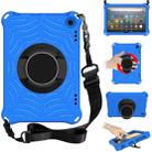 For Amazon Kindle Fire HD 8 2020 Spider King EVA Protective Case with Adjustable Shoulder Strap & Holder(Blue) - 1