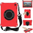 For Amazon Kindle Fire HD 8 2020 Spider King EVA Protective Case with Adjustable Shoulder Strap & Holder(Red) - 1