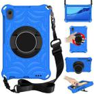 For Huawei MediaPad M5 Lite 8.0 inch Spider King EVA Protective Case with Adjustable Shoulder Strap & Holder(Blue) - 1