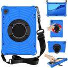 For Huawei MediaPad T5 Spider King EVA Protective Case with Adjustable Shoulder Strap & Holder(Blue) - 1