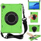 For Huawei MediaPad T5 Spider King EVA Protective Case with Adjustable Shoulder Strap & Holder(Green) - 1