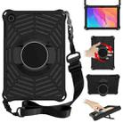 For Huawei MatePad T 10 / T 10s Spider King EVA Protective Case with Adjustable Shoulder Strap & Holder(Black) - 1