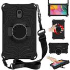 For Samsung Galaxy Tab A 8.0 2018 SM-T387W / SM-T387V & Tab A 8.0 SM-T385 / T380 & Tab 4 T330 & Tab E 8.0 T377 Spider King EVA Protective Case with Adjustable Shoulder Strap & Holder(Black) - 1