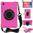 For Samsung Galaxy Tab A 8.0 2019 SM-T290 / SM-T295 Spider King EVA Protective Case with Adjustable Shoulder Strap & Holder(Rose Red) - 1