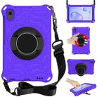 For Samsung Galaxy Tab A 8.4 2020 SM-T307U Spider King EVA Protective Case with Adjustable Shoulder Strap & Holder(Purple) - 1