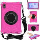 For Samsung Galaxy Tab A 8.4 2020 SM-T307U Spider King EVA Protective Case with Adjustable Shoulder Strap & Holder(Rose Red) - 1