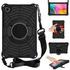 For Samsung Galaxy Tab A 10.1 2019 SM-T515 / SM-T510 & Lenovo Tab M10 FHD Plus 2nd Gen 10.3 inch TB-X606 Spider King EVA Protective Case with Adjustable Shoulder Strap & Holder(Black) - 1