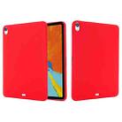 Solid Color Liquid Silicone Shockpoof Tablet Case For iPad Air 2022 / 2020 10.9(Red) - 1