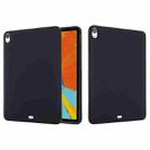 Solid Color Liquid Silicone Shockpoof Tablet Case For iPad Air 2022 / 2020 10.9(Black) - 1