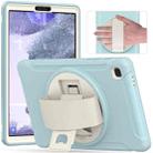 For Samsung Galaxy A7 Lite T220 / T225 360 Degree Rotation PC + TPU Protective Case with Holder & Hand-strap(Ice Blue) - 1