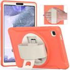 For Samsung Galaxy A7 Lite T220 / T225 360 Degree Rotation PC + TPU Protective Case with Holder & Hand-strap(Coral Orange) - 1
