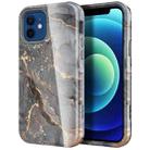 For iPhone 12 mini Varnishing Water Stick TPU + Hard Plastic Shockproof Protective Case (10028 Marble) - 1