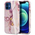 For iPhone 12 mini Varnishing Water Stick TPU + Hard Plastic Shockproof Protective Case (10031 Marble) - 1