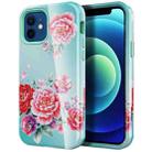 For iPhone 12 mini Varnishing Water Stick TPU + Hard Plastic Shockproof Protective Case (10045 Flower) - 1